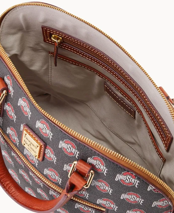 Dooney and Bourke Collegiate Ohio State University Domed Zip Satchel Ohio State WomenMen Satchels Dooney and Bourke Collegiate Ohio State University Domed Zip Satchel Ohio State WomenMen Satchels