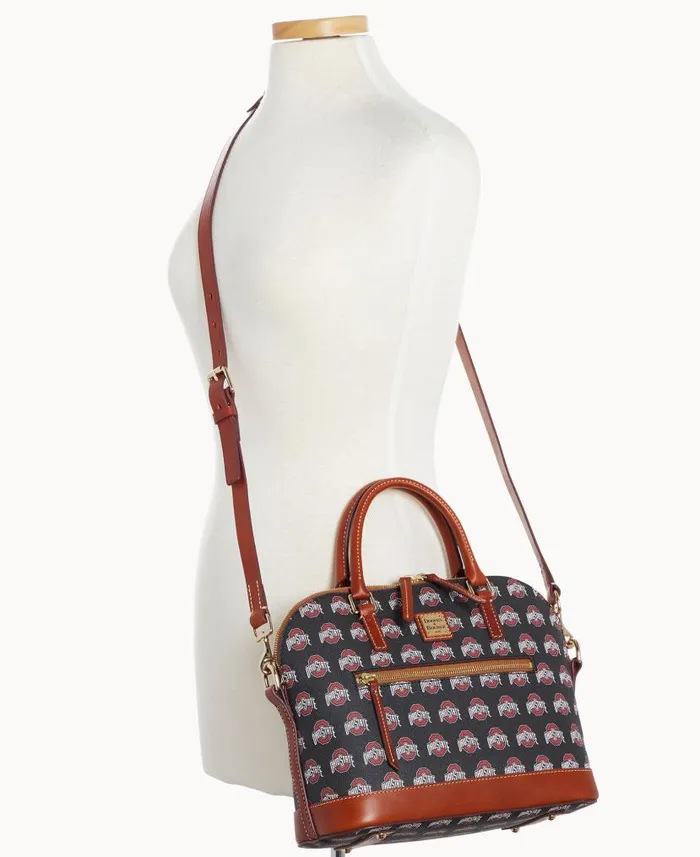 Dooney and Bourke Collegiate Ohio State University Domed Zip Satchel Ohio State WomenMen Satchels Dooney and Bourke Collegiate Ohio State University Domed Zip Satchel Ohio State WomenMen Satchels
