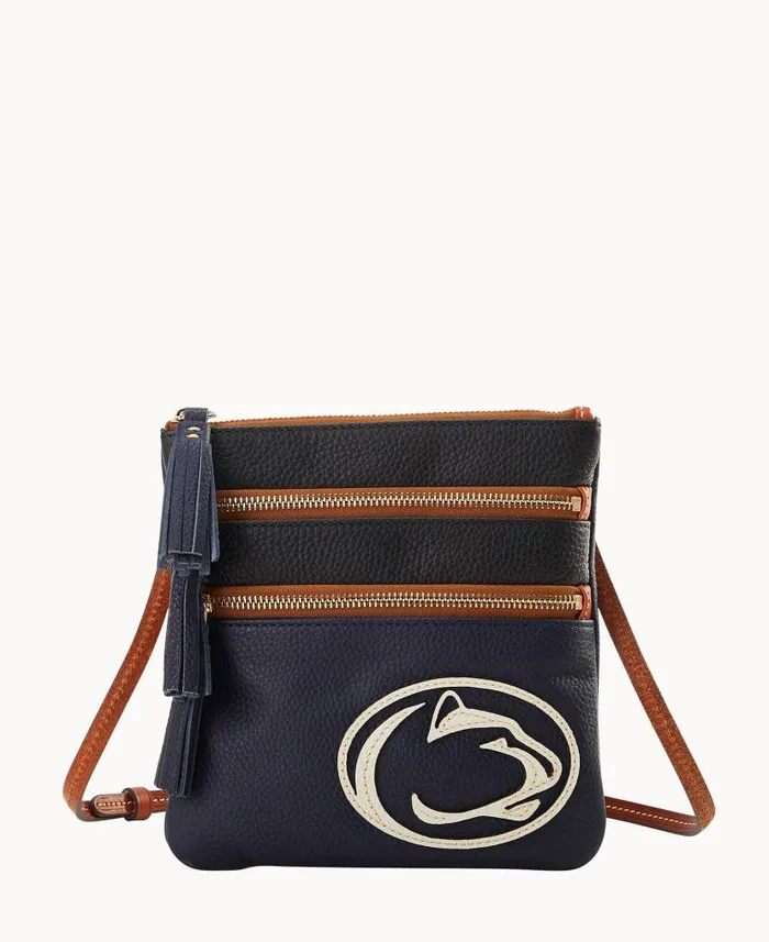 Dooney and Bourke Collegiate Penn State Triple Zip Crossbody Penn State WomenMen Crossbodies Dooney and Bourke Collegiate Penn State Triple Zip Crossbody Penn State WomenMen Crossbodies