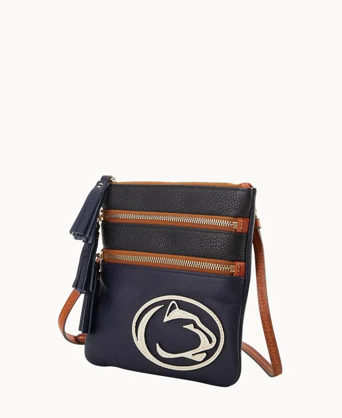 Dooney and Bourke Collegiate Penn State Triple Zip Crossbody Penn State WomenMen Crossbodies Dooney and Bourke Collegiate Penn State Triple Zip Crossbody Penn State WomenMen Crossbodies