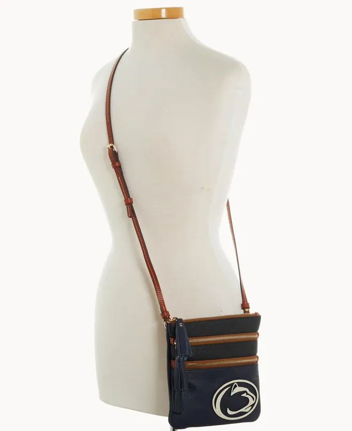 Dooney and Bourke Collegiate Penn State Triple Zip Crossbody Penn State WomenMen Crossbodies Dooney and Bourke Collegiate Penn State Triple Zip Crossbody Penn State WomenMen Crossbodies