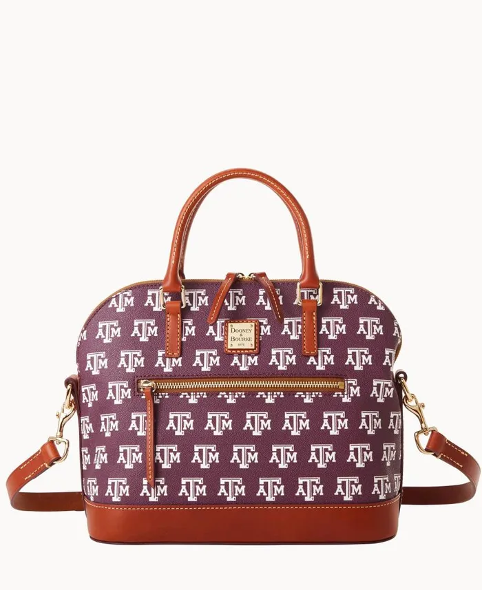 Dooney and Bourke Collegiate Texas Achr38M University Domed Zip Satchel Texas Aandm WomenMen Satchels Dooney and Bourke Collegiate Texas Achr38M University Domed Zip Satchel Texas Aandm WomenMen Satchels