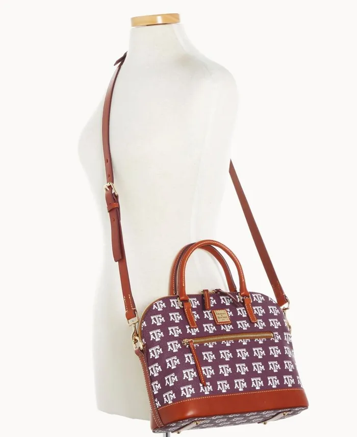Dooney and Bourke Collegiate Texas Achr38M University Domed Zip Satchel Texas Aandm WomenMen Satchels Dooney and Bourke Collegiate Texas Achr38M University Domed Zip Satchel Texas Aandm WomenMen Satchels