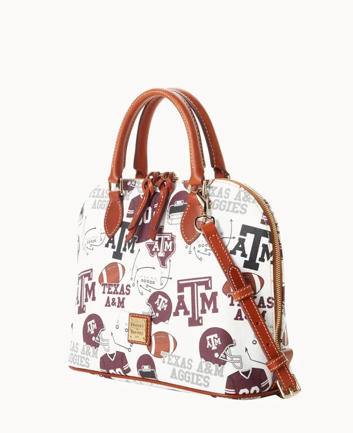 Dooney and Bourke Collegiate Texas Achr38M University Zip Zip Satchel Texas Aandm WomenMen Satchels