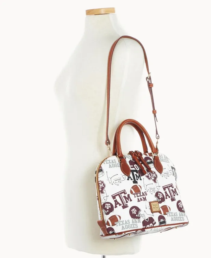 Dooney and Bourke Collegiate Texas Achr38M University Zip Zip Satchel Texas Aandm WomenMen Satchels