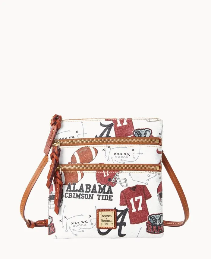 Dooney and Bourke Collegiate University Of Alabama N S Triple Zip Crossbody U Of Alabama WomenMen Crossbodies Dooney and Bourke Collegiate University Of Alabama N S Triple Zip Crossbody U Of Alabama WomenMen Crossbodies