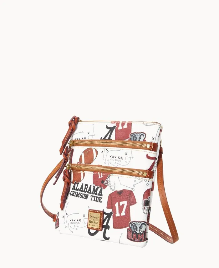 Dooney and Bourke Collegiate University Of Alabama N S Triple Zip Crossbody U Of Alabama WomenMen Crossbodies Dooney and Bourke Collegiate University Of Alabama N S Triple Zip Crossbody U Of Alabama WomenMen Crossbodies