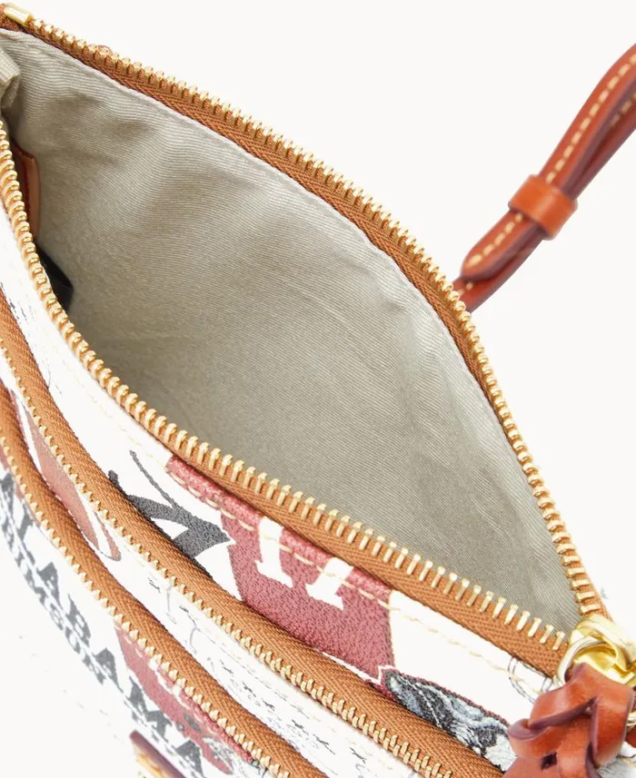 Dooney and Bourke Collegiate University Of Alabama N S Triple Zip Crossbody U Of Alabama WomenMen Crossbodies Dooney and Bourke Collegiate University Of Alabama N S Triple Zip Crossbody U Of Alabama WomenMen Crossbodies