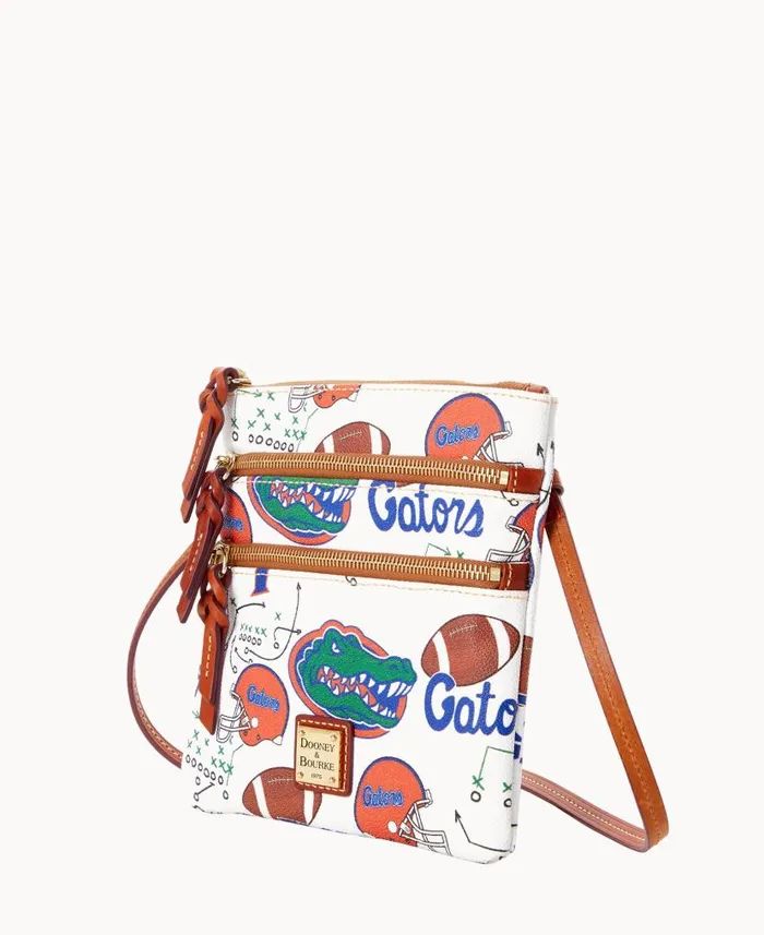 Dooney and Bourke Collegiate University Of Florida N S Triple Zip Crossbody U Of Florida WomenMen Crossbodies Dooney and Bourke Collegiate University Of Florida N S Triple Zip Crossbody U Of Florida WomenMen Crossbodies