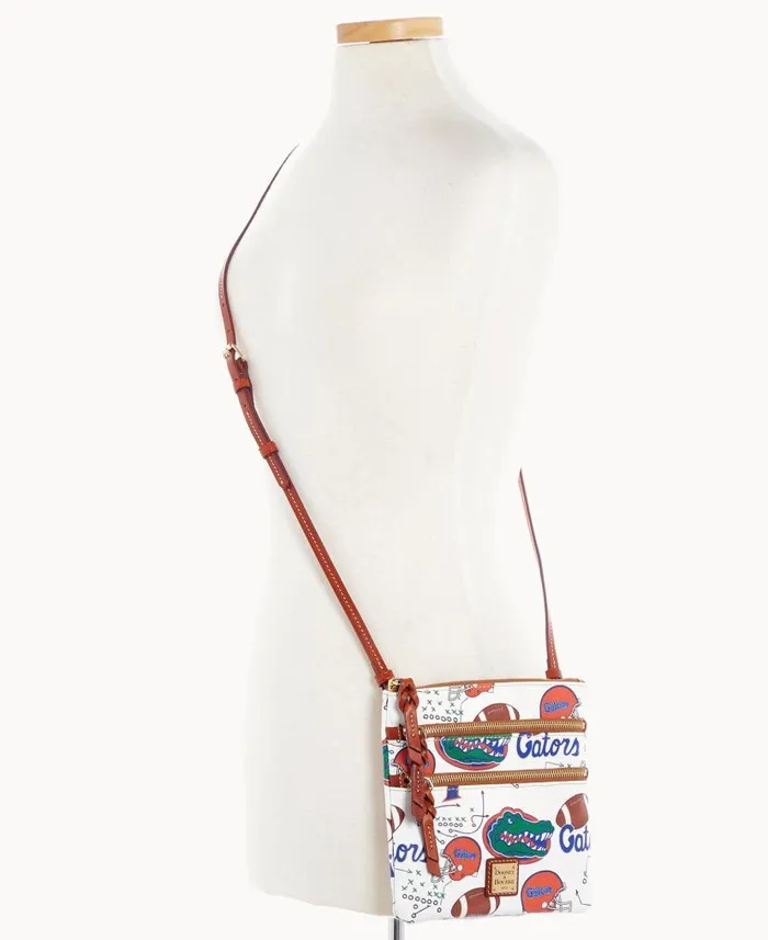 Dooney and Bourke Collegiate University Of Florida N S Triple Zip Crossbody U Of Florida WomenMen Crossbodies Dooney and Bourke Collegiate University Of Florida N S Triple Zip Crossbody U Of Florida WomenMen Crossbodies