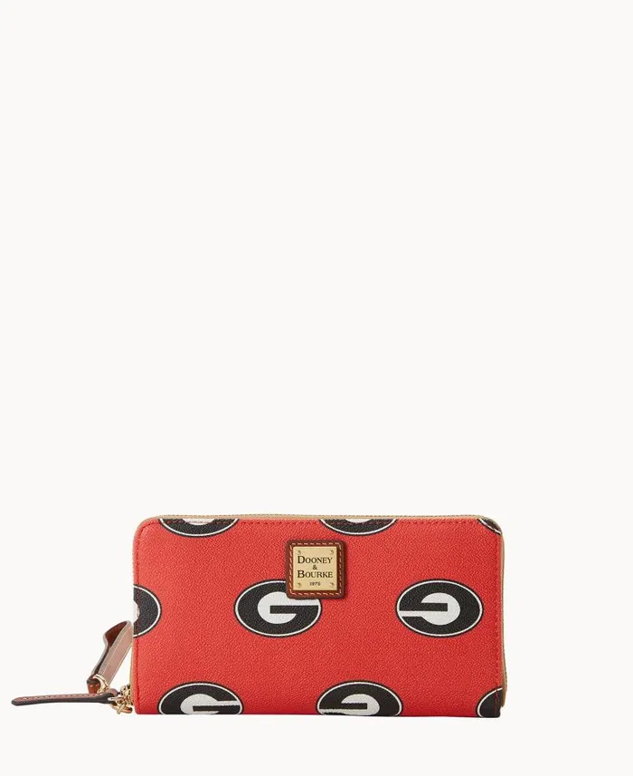 Dooney and Bourke Collegiate University Of Georgia Large Zip Around Wristlet Georgia WomenMen Wallets Dooney and Bourke Collegiate University Of Georgia Large Zip Around Wristlet Georgia WomenMen Wallets