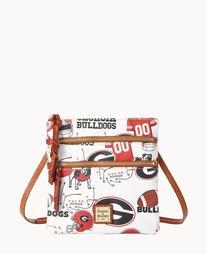 Dooney and Bourke Collegiate University Of Georgia N S Triple Zip Crossbody Georgia WomenMen Crossbodies Dooney and Bourke Collegiate University Of Georgia N S Triple Zip Crossbody Georgia WomenMen Crossbodies