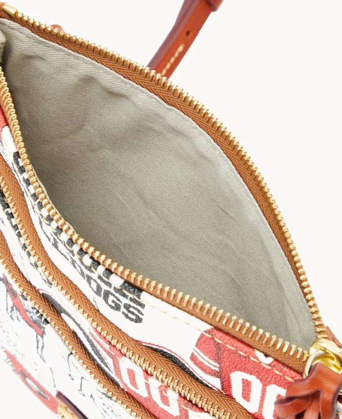 Dooney and Bourke Collegiate University Of Georgia N S Triple Zip Crossbody Georgia WomenMen Crossbodies Dooney and Bourke Collegiate University Of Georgia N S Triple Zip Crossbody Georgia WomenMen Crossbodies