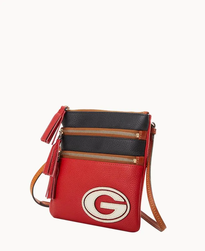 Dooney and Bourke Collegiate University Of Georgia Triple Zip Crossbody University Of Georgia WomenMen Crossbodies Dooney and Bourke Collegiate University Of Georgia Triple Zip Crossbody University Of Georgia WomenMen Crossbodies