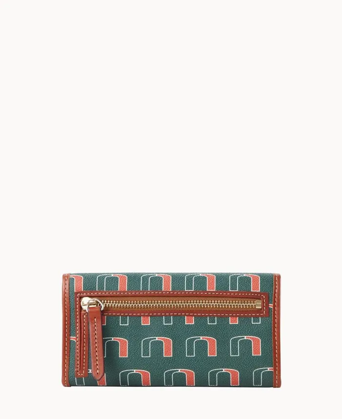 Dooney and Bourke Collegiate University Of Miami Continental Clutch U Of Miami WomenMen Wallets Dooney and Bourke Collegiate University Of Miami Continental Clutch U Of Miami WomenMen Wallets