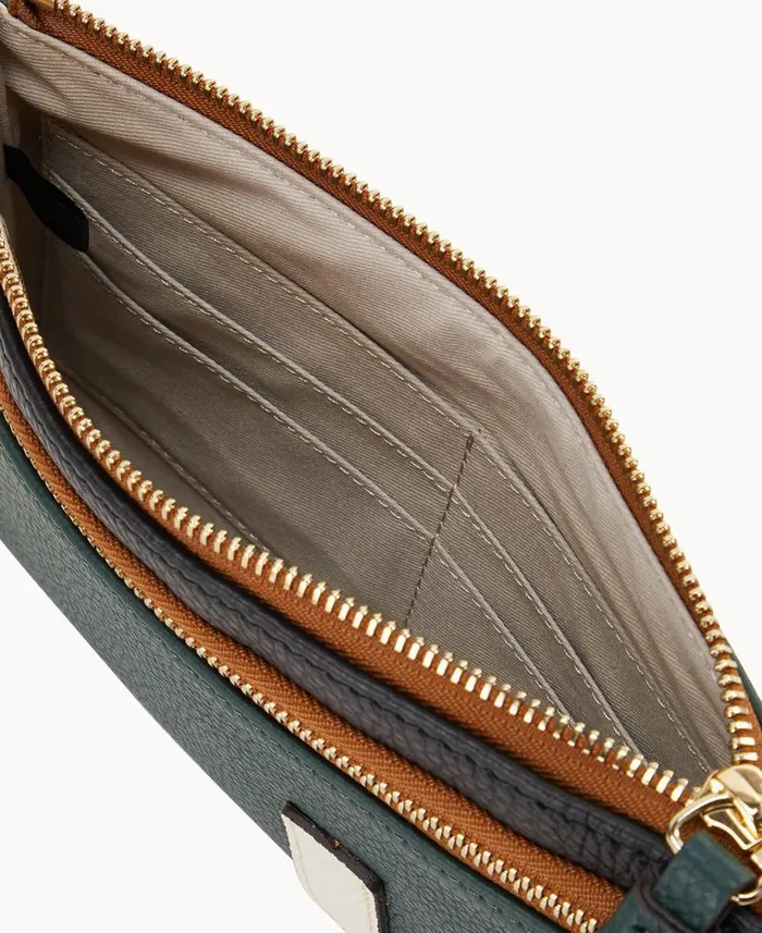 Dooney and Bourke Collegiate University Of Miami Double Zip Wristlet University Of Miami WomenMen Wallets Dooney and Bourke Collegiate University Of Miami Double Zip Wristlet University Of Miami WomenMen Wallets