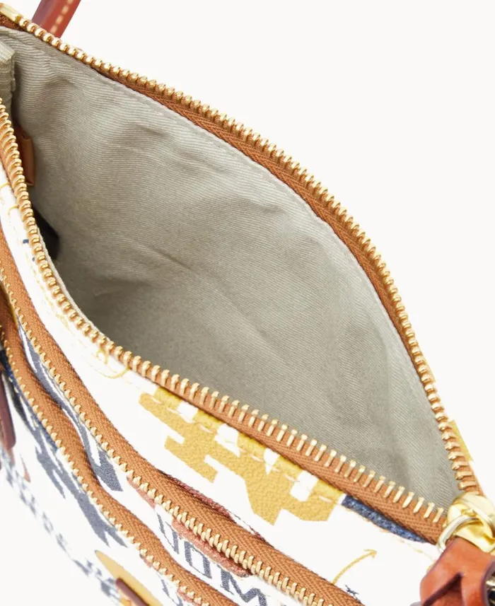 Dooney and Bourke Collegiate University Of Notre Dame N S Triple Zip Crossbody Notre Dame WomenMen Crossbodies Dooney and Bourke Collegiate University Of Notre Dame N S Triple Zip Crossbody Notre Dame WomenMen Crossbodies