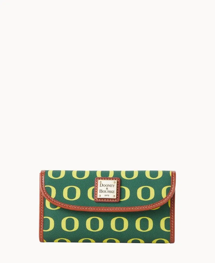 Dooney and Bourke Collegiate University Of Oregon Continental Clutch Oregon WomenMen Wallets Dooney and Bourke Collegiate University Of Oregon Continental Clutch Oregon WomenMen Wallets