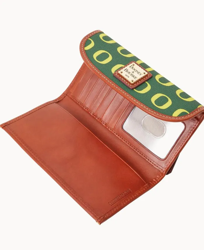 Dooney and Bourke Collegiate University Of Oregon Continental Clutch Oregon WomenMen Wallets Dooney and Bourke Collegiate University Of Oregon Continental Clutch Oregon WomenMen Wallets