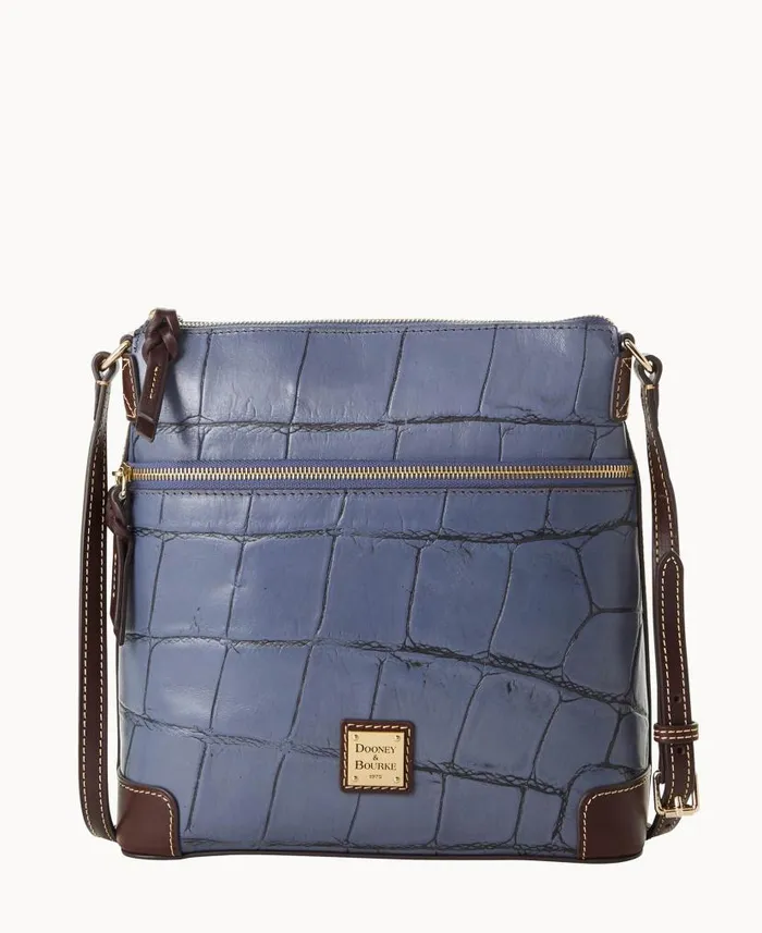 Dooney and Bourke Denison Crossbody Steel Blue WomenMen Crossbodies