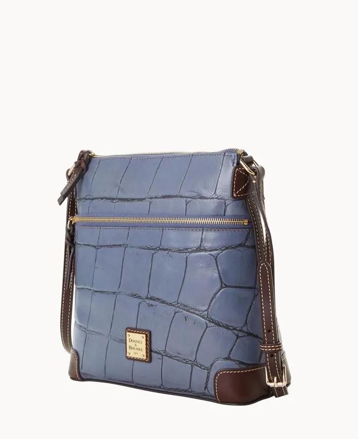 Dooney and Bourke Denison Crossbody Steel Blue WomenMen Crossbodies