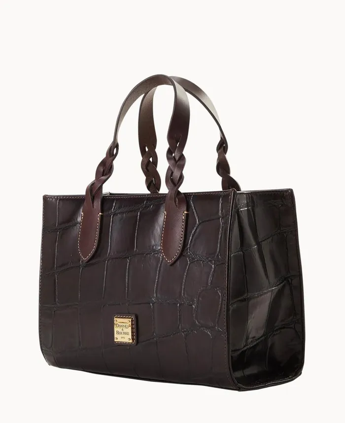 Dooney and Bourke Denison Gia Satchel Espresso WomenMen Satchels