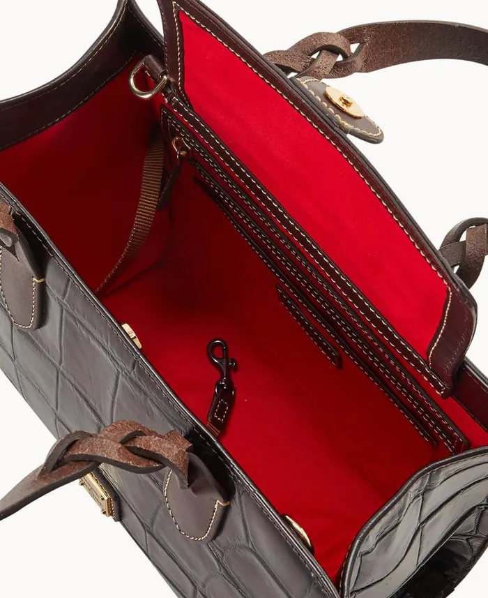 Dooney and Bourke Denison Gia Satchel Espresso WomenMen Satchels