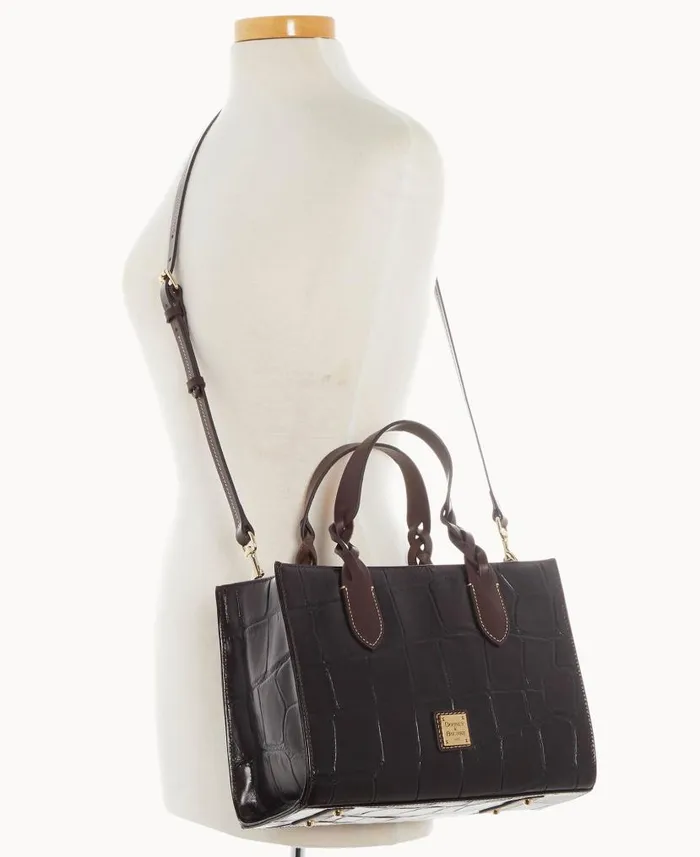 Dooney and Bourke Denison Gia Satchel Espresso WomenMen Satchels
