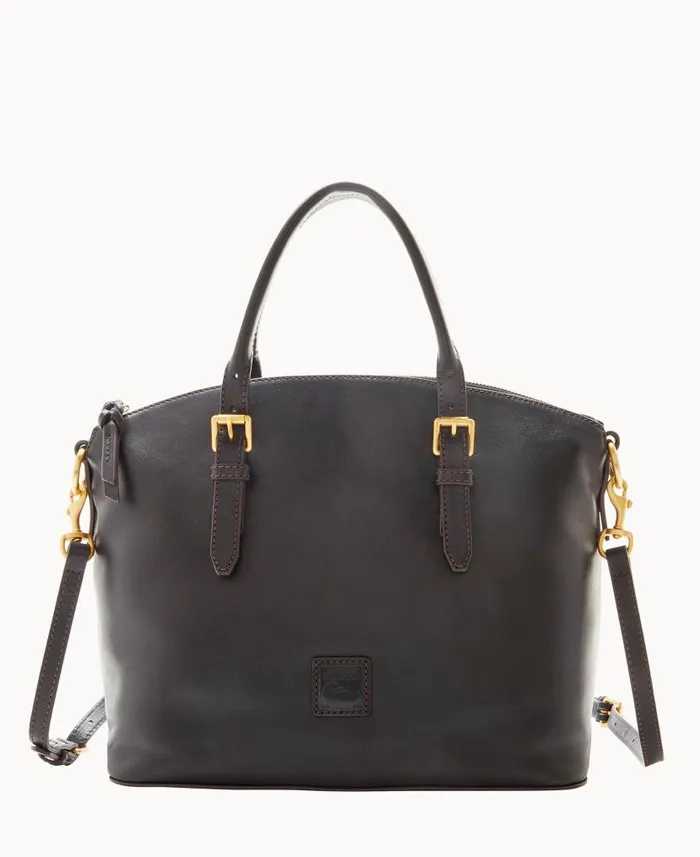 Dooney and Bourke Florentine Domed Satchel Black Black WomenMen Satchels