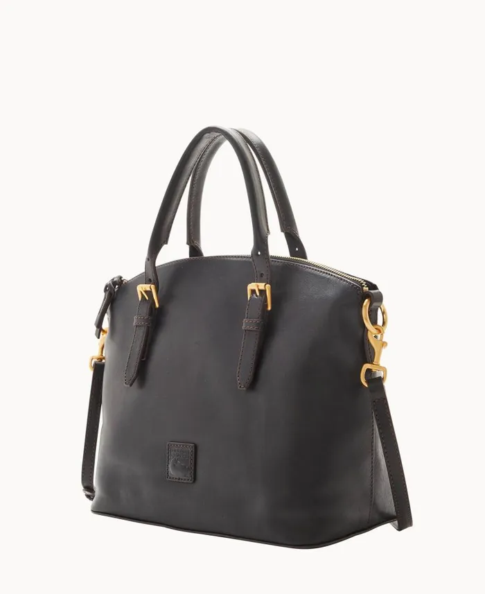 Dooney and Bourke Florentine Domed Satchel Black Black WomenMen Satchels