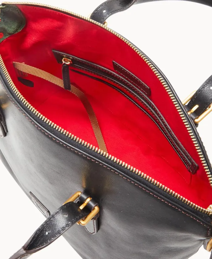 Dooney and Bourke Florentine Domed Satchel Black Black WomenMen Satchels