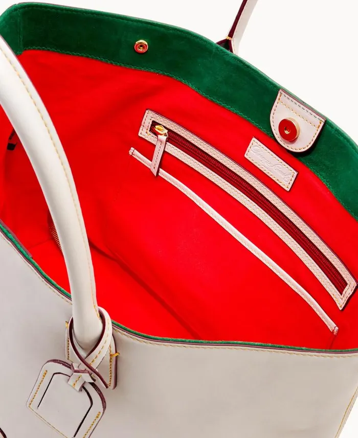 Dooney and Bourke Florentine Medium Russel Bag Ecru WomenMen Totes