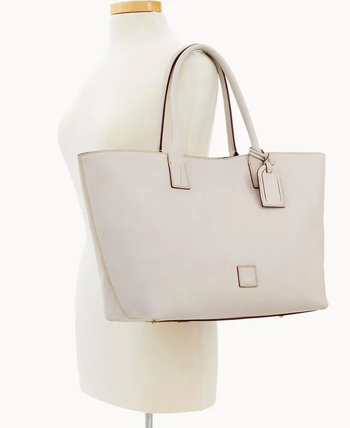 Dooney and Bourke Florentine Medium Russel Bag Ecru WomenMen Totes
