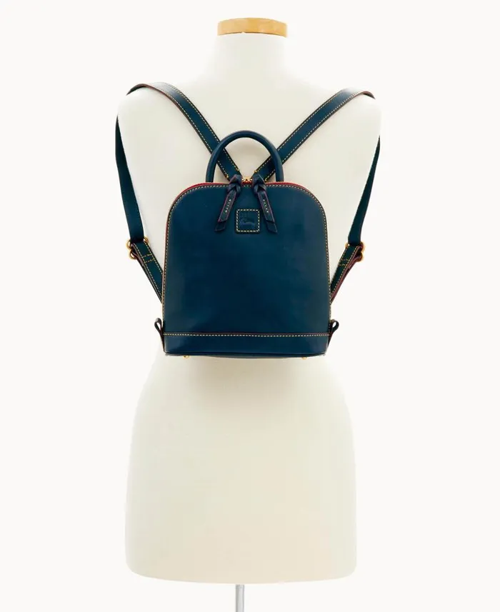 Dooney and Bourke Florentine Small Zip Pod Backpack Navy WomenMen Backpacks