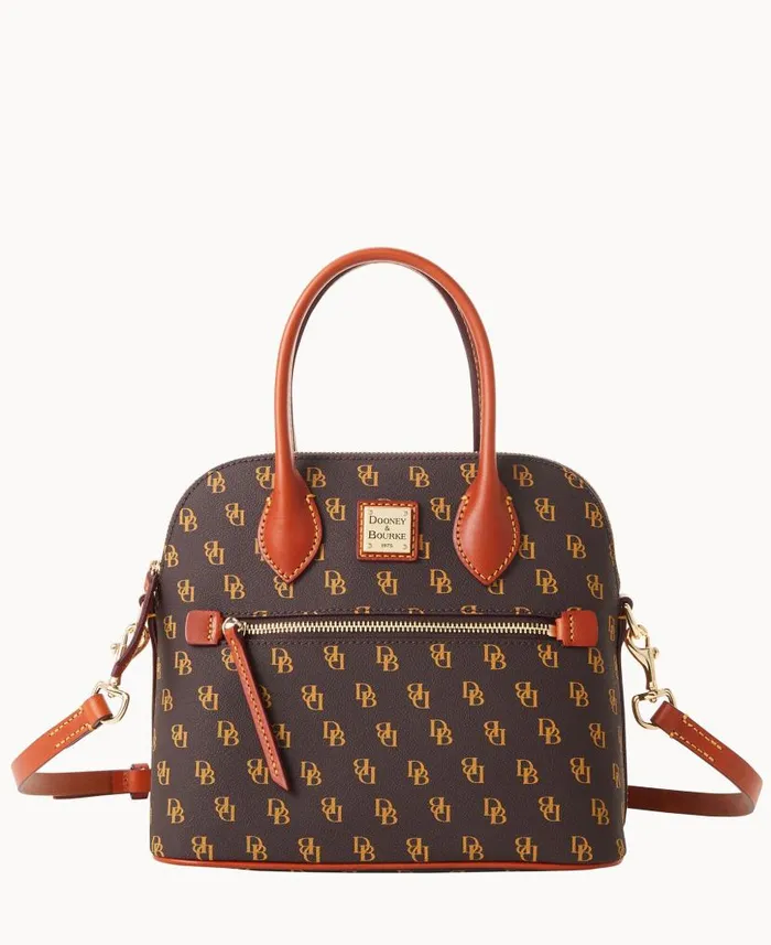 Dooney and Bourke Gretta Domed Satchel Brown Tmoro WomenMen Satchels