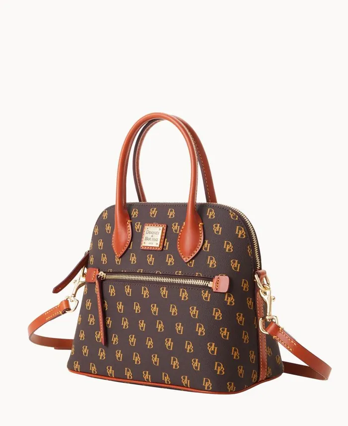 Dooney and Bourke Gretta Domed Satchel Brown Tmoro WomenMen Satchels
