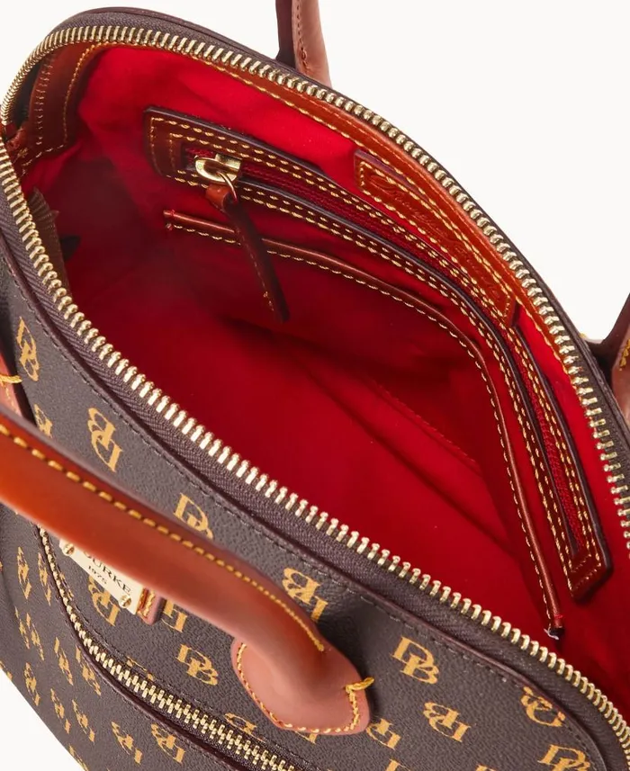 Dooney and Bourke Gretta Domed Satchel Brown Tmoro WomenMen Satchels