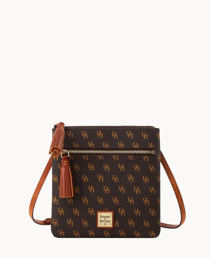 Dooney and Bourke Gretta Double Zip Tassel Crossbody Brown Tmoro WomenMen Crossbodies Dooney and Bourke Gretta Double Zip Tassel Crossbody Brown Tmoro WomenMen Crossbodies