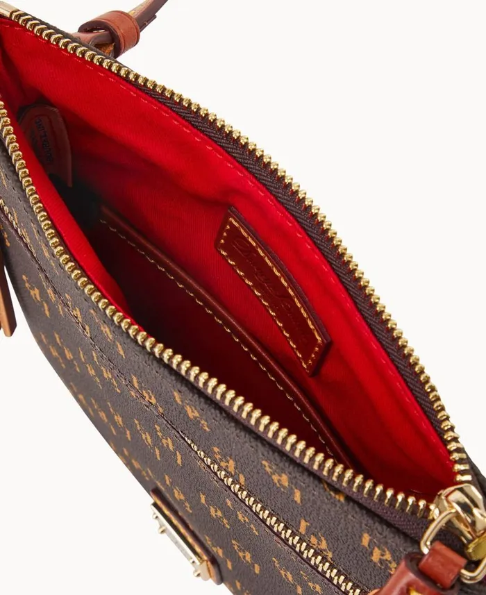 Dooney and Bourke Gretta Double Zip Tassel Crossbody Brown Tmoro WomenMen Crossbodies Dooney and Bourke Gretta Double Zip Tassel Crossbody Brown Tmoro WomenMen Crossbodies