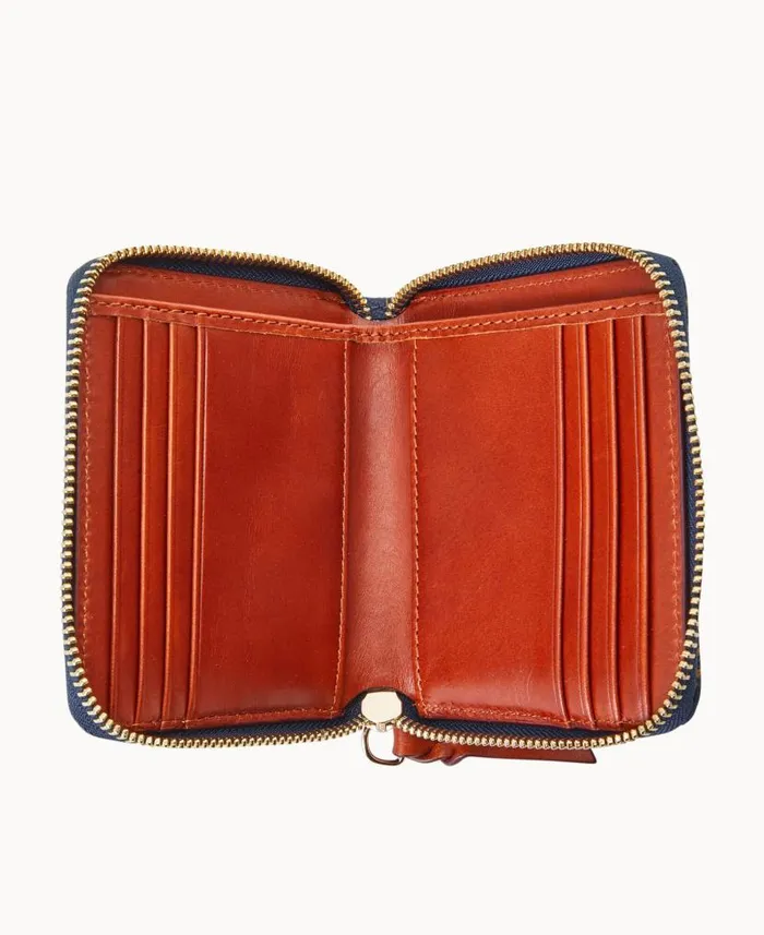 Dooney and Bourke Gretta Small Zip Around Wallet Navy WomenMen Wallets