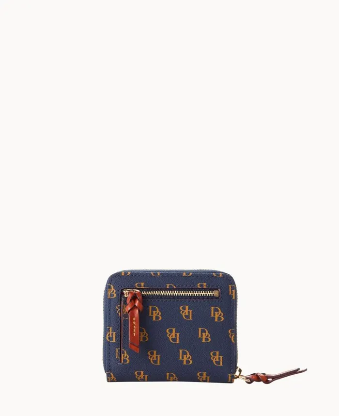 Dooney and Bourke Gretta Small Zip Around Wallet Navy WomenMen Wallets