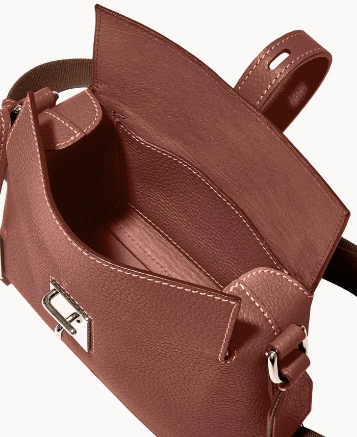 Dooney and Bourke Henrys Large Foldover Crossbody Chocolate WomenMen Crossbodies Dooney and Bourke Henrys Large Foldover Crossbody Chocolate WomenMen Crossbodies