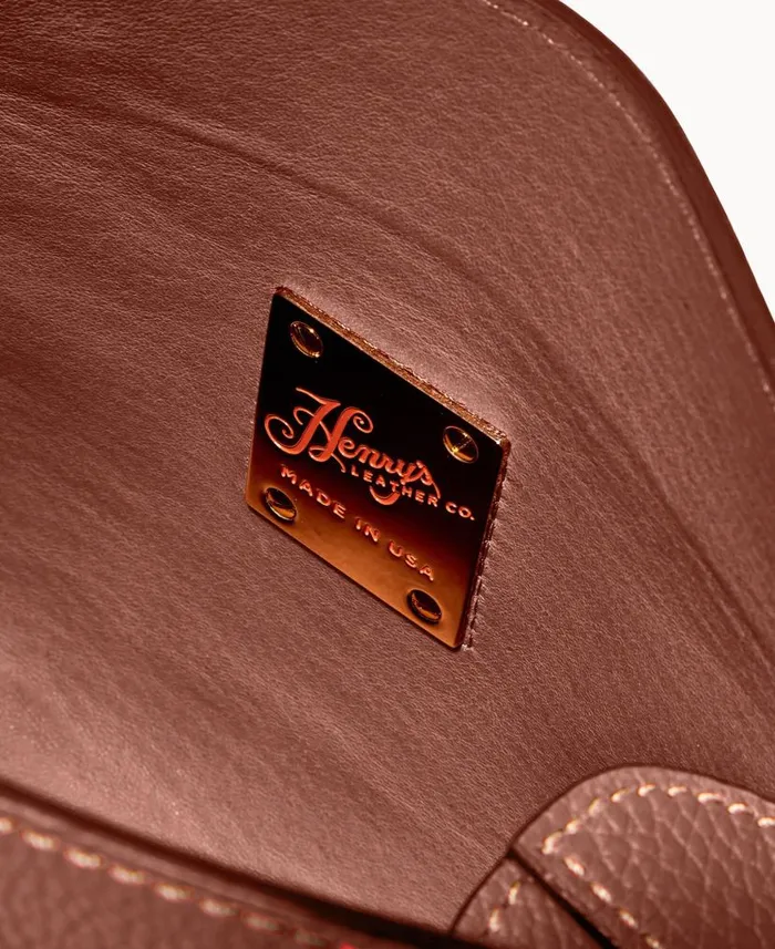 Dooney and Bourke Henrys Large Foldover Crossbody Chocolate WomenMen Crossbodies Dooney and Bourke Henrys Large Foldover Crossbody Chocolate WomenMen Crossbodies