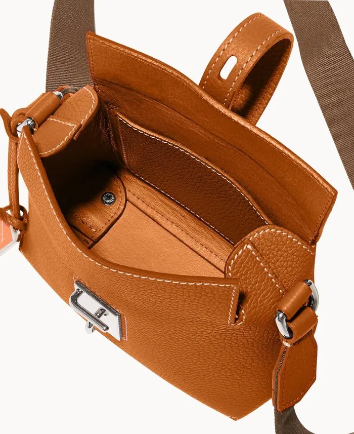 Dooney and Bourke Henrys Mini Foldover Crossbody Caramel WomenMen Crossbodies Dooney and Bourke Henrys Mini Foldover Crossbody Caramel WomenMen Crossbodies