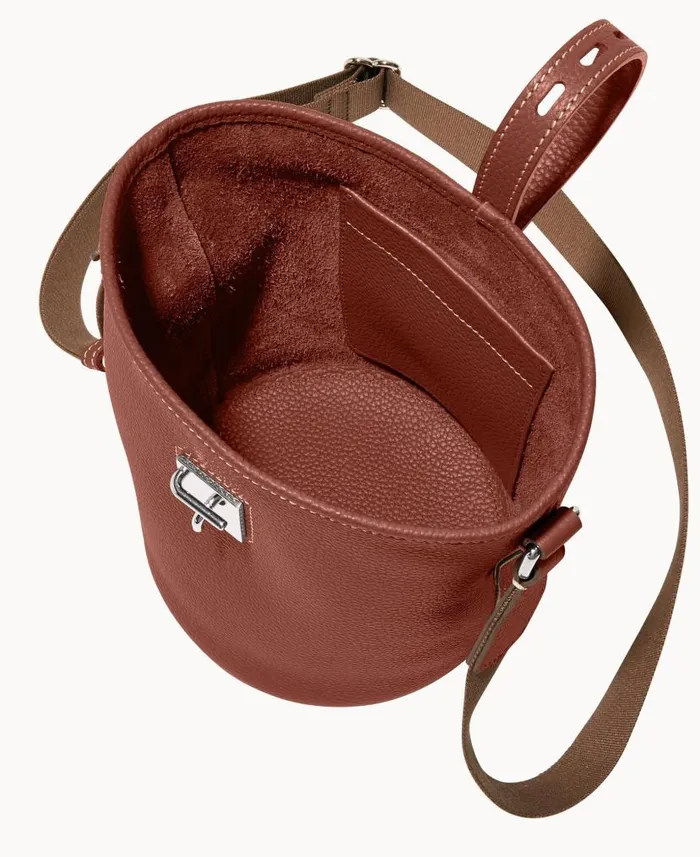 Dooney and Bourke Henrys Small Bucket Bag Chocolate WomenMen Crossbodies