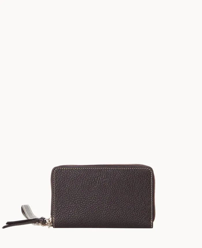 Dooney and Bourke Henrys Zip Around Wristlet Brown Tmoro WomenMen Wallets