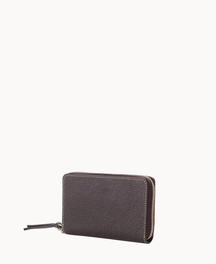 Dooney and Bourke Henrys Zip Around Wristlet Brown Tmoro WomenMen Wallets