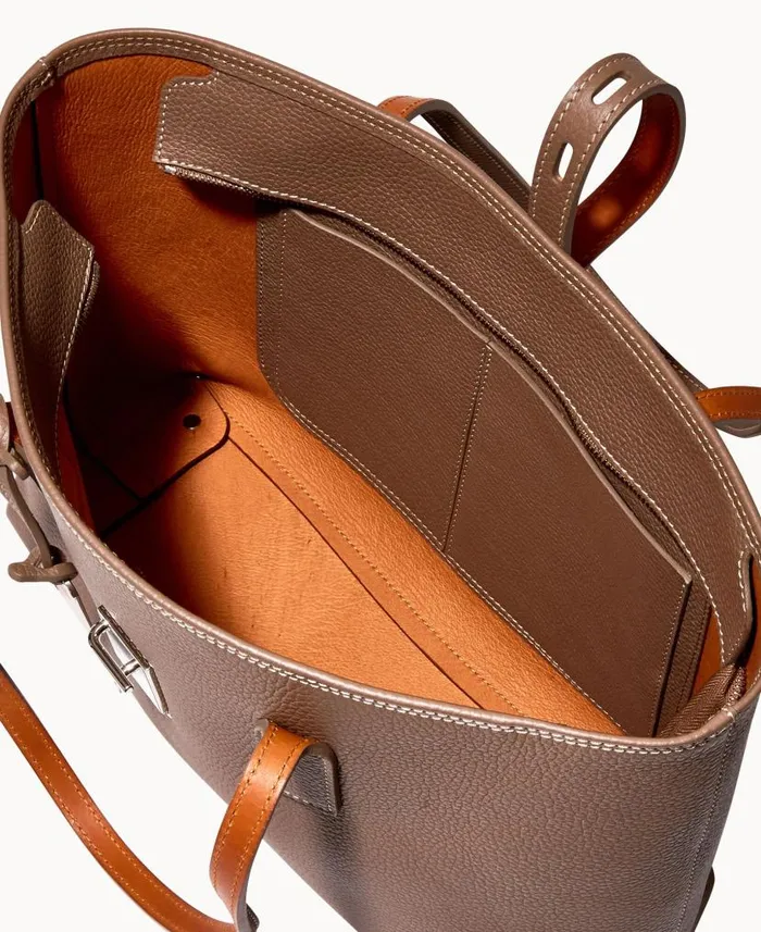 Dooney and Bourke Henrys Zip Top Tote Taupe WomenMen Totes