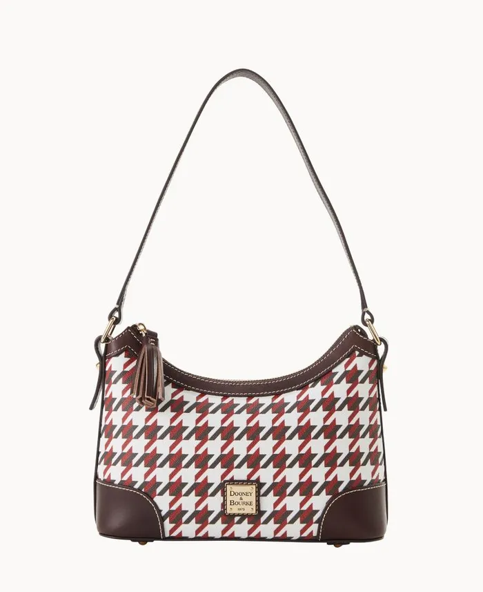 Dooney and Bourke Houndstooth Shoulder Bag Brick WomenMen Shoulder Bags