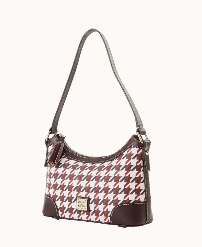 Dooney and Bourke Houndstooth Shoulder Bag Brick WomenMen Shoulder Bags